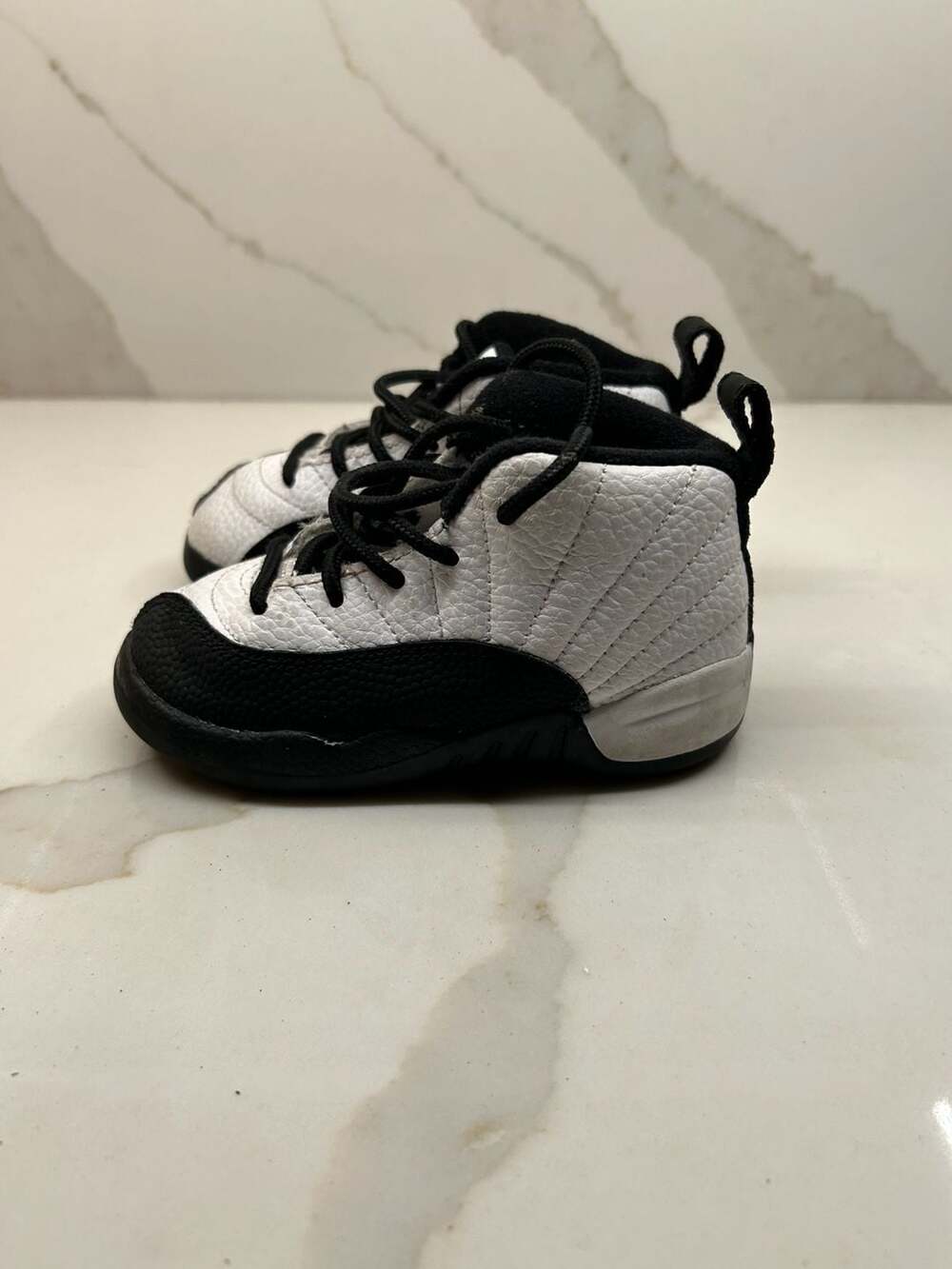 Jordan 12 Retro Toddler Size 7C White Black Gold